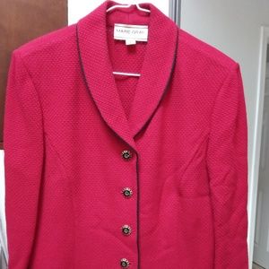 St.John. Marie Gray Red Suits sets.